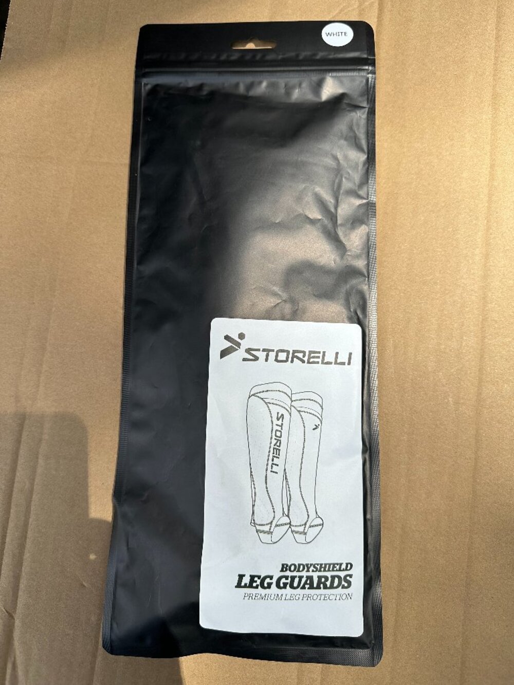STORELLI BS LEG GUARD WHITE YOUTH SMALL NIB